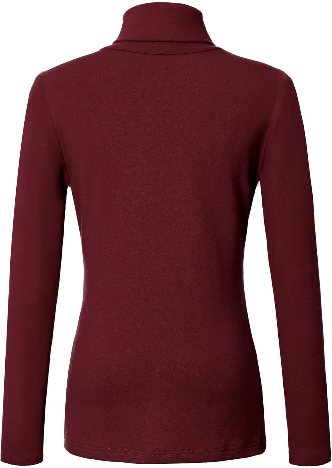Women'S Long Sleeve Turtleneck Slim Fitted T Shirts Basic Stretch Tee Tops